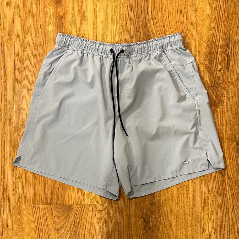 NIKE Light Blue Men’s Dri Fit Athletic Shorts with Drawstring